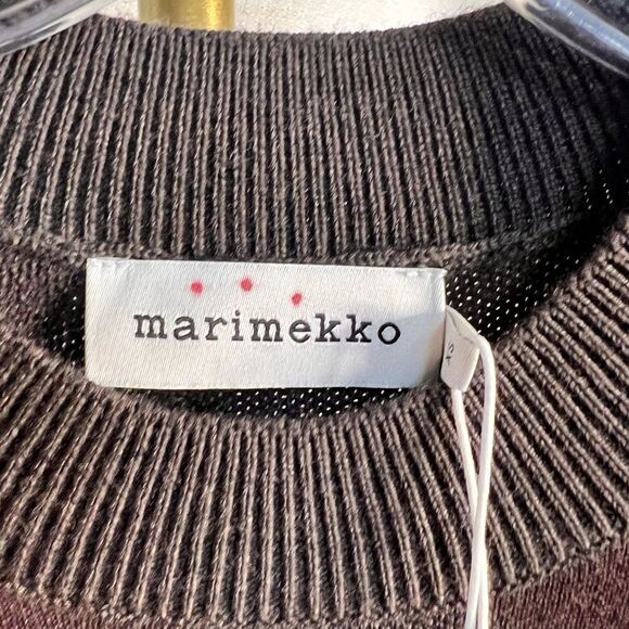 Marimekko Kartussi x Anthropologie Unikko Knit Tunic in Brown - Picture 9 of 10
